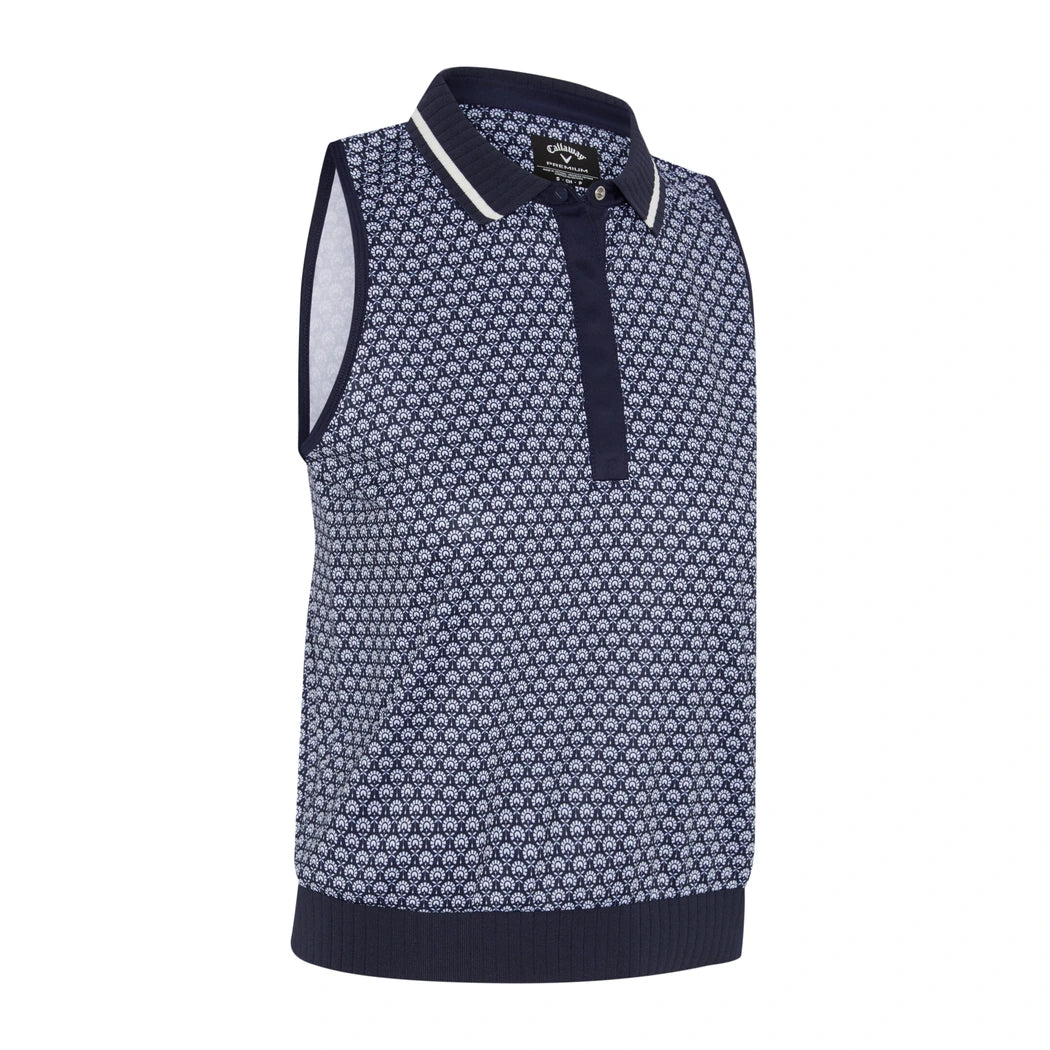 Callaway Scarf Sleeveless Pique Dame Navy