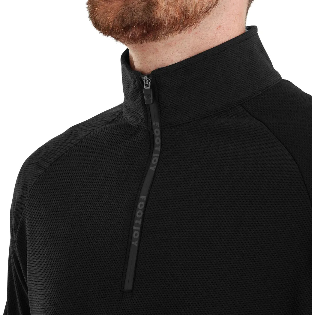 FootJoy FJ Wordmark Chill-Out Genser Herre Sort