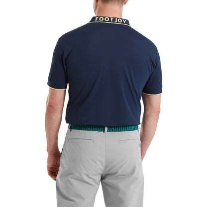 FootJoy FJ Wordmark Pique Herre Navy