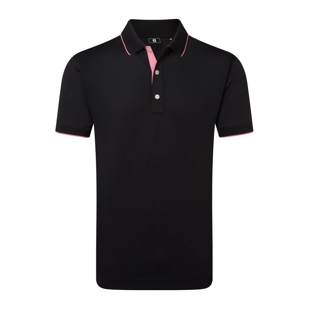 FootJoy FJ Wordmark Pique Herre Sort