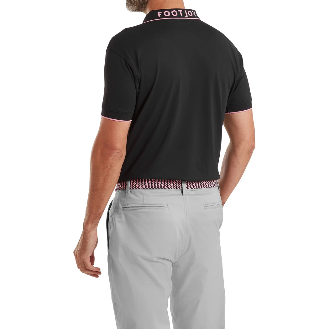 FootJoy FJ Wordmark Pique Herre Sort