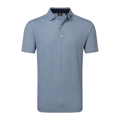 FootJoy Scallop Geo Pique Herre Navy