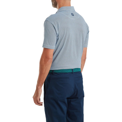 FootJoy Scallop Geo Pique Herre Navy