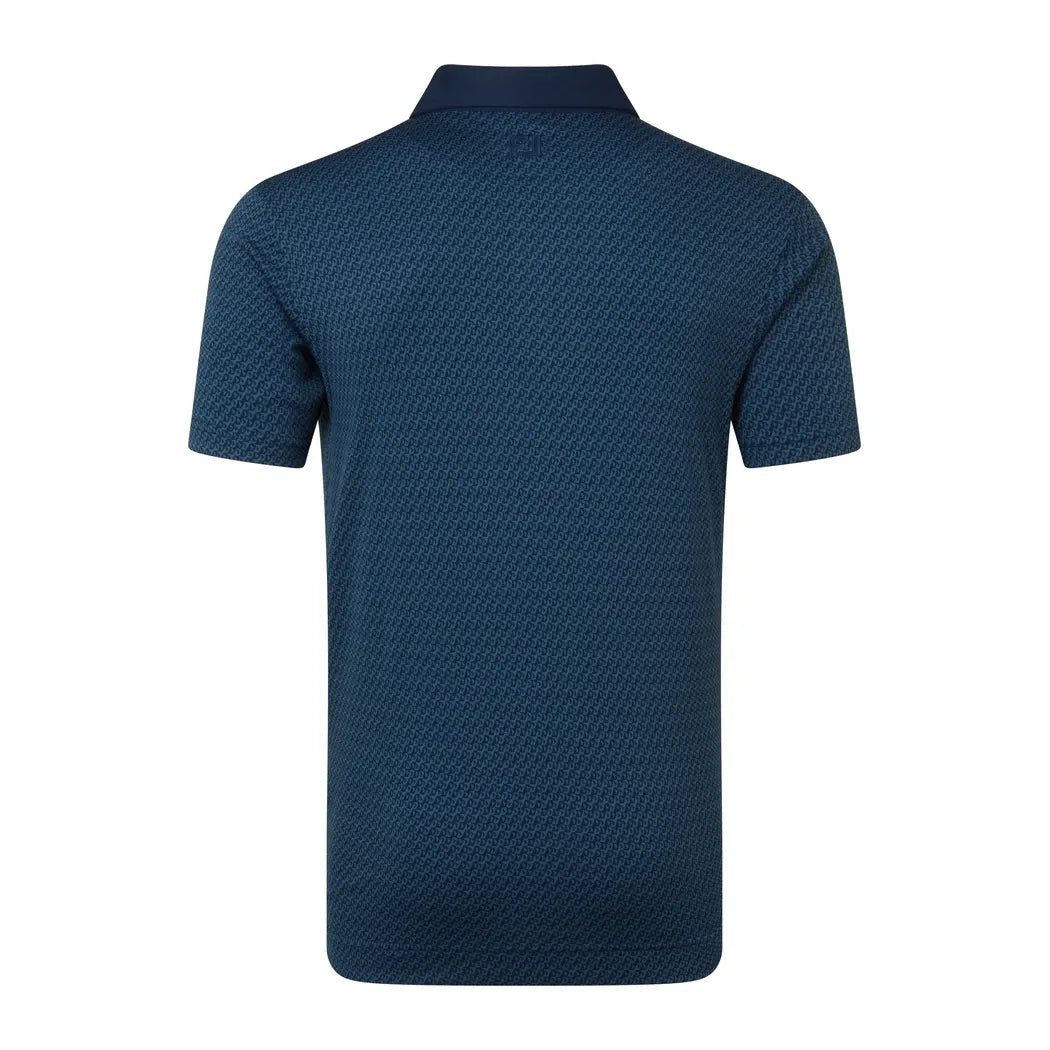 FootJoy Star Geo Jacquard Pique Herre Navy