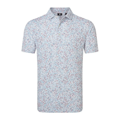 FootJoy Watercolour Floral Print Pique Herre Hvit