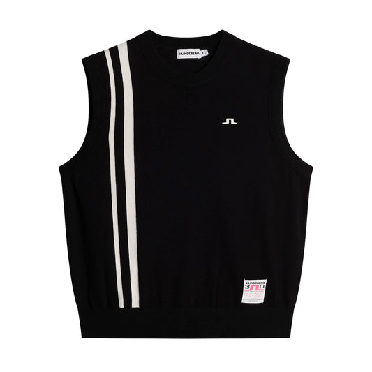 J.Lindeberg 30Y Wallis Knit Vest Herre Sort