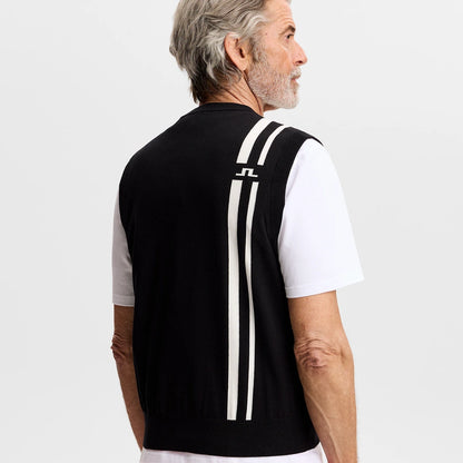J.Lindeberg 30Y Wallis Knit Vest Herre Sort