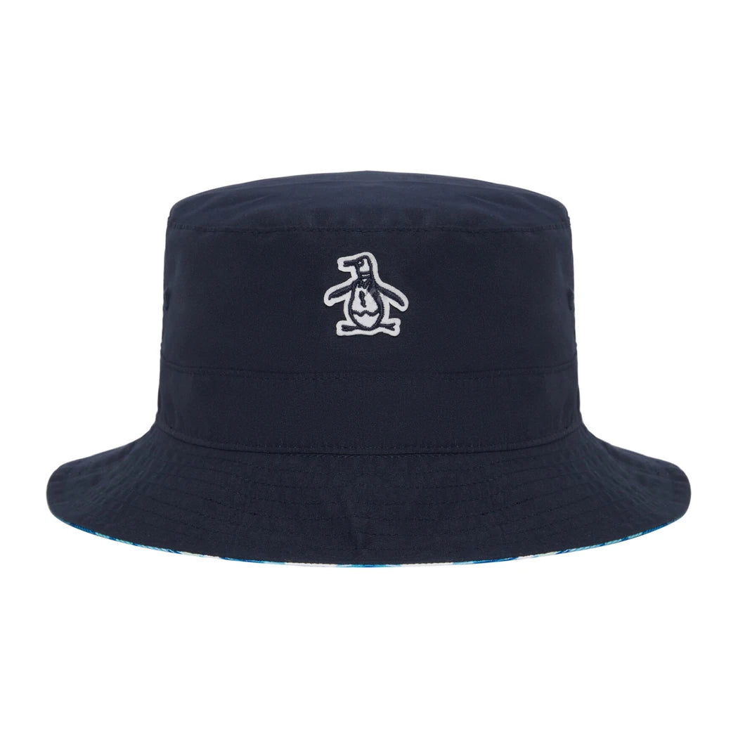 Original Penguin Plaid Reversible Bucket Hat Navy