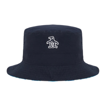 Original Penguin Plaid Reversible Bucket Hat Navy