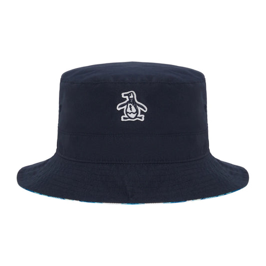 Original Penguin Plaid Reversible Bucket Hat Navy