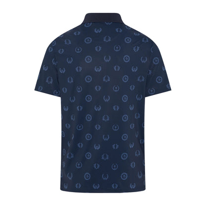 Original Penguin Victory Crest Printed Pique Herre Navy