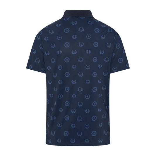 Original Penguin Victory Crest Printed Pique Herre Navy
