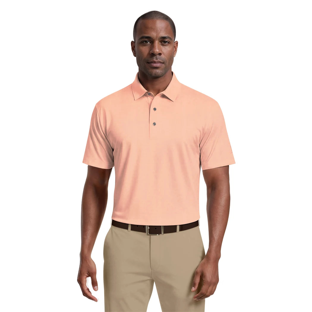 PGA Tour Airflux Solid Performance Pique Herre Impatiens Pink
