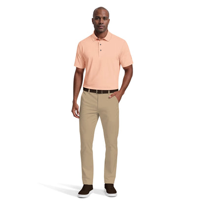 PGA Tour Airflux Solid Performance Pique Herre Impatiens Pink