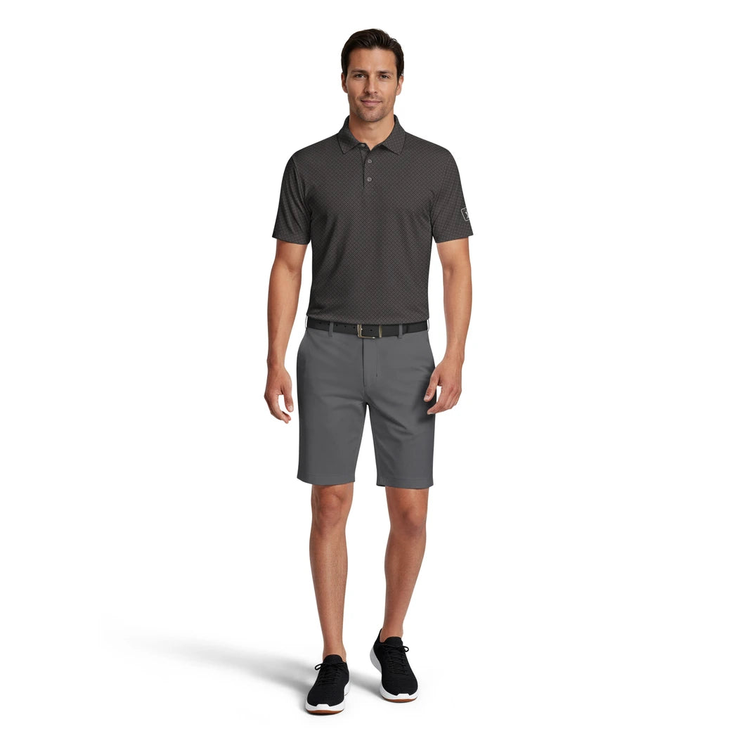 PGA Tour Essential Geo Print Pique Herre Sort