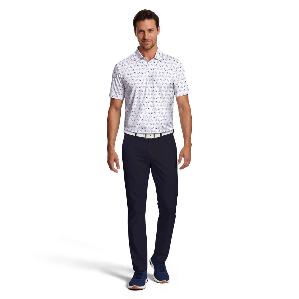 PGA Tour Golf Gear Novelty Pique Herre Hvit