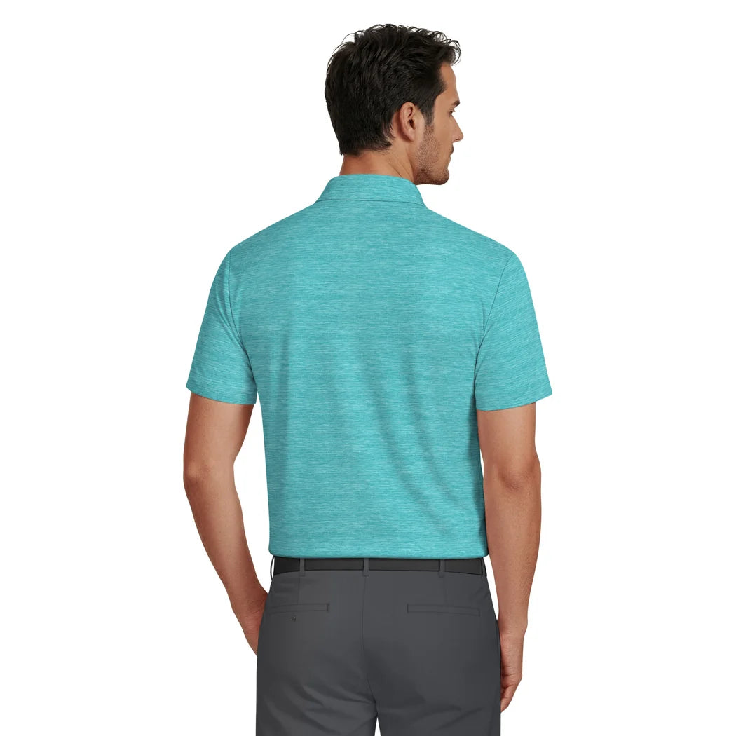 PGA Tour Jaspe Airflux Pique Herre Turkis
