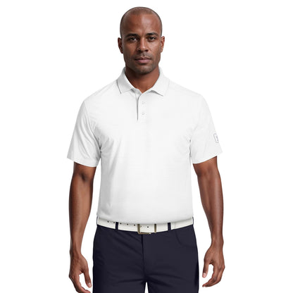 PGA Tour Solid Cooling Pique Herre Hvit