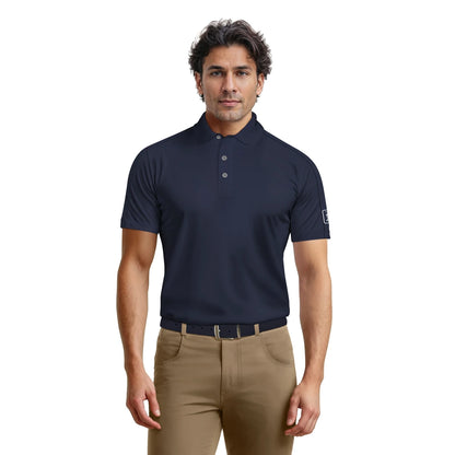PGA Tour Solid Cooling Pique Herre Navy