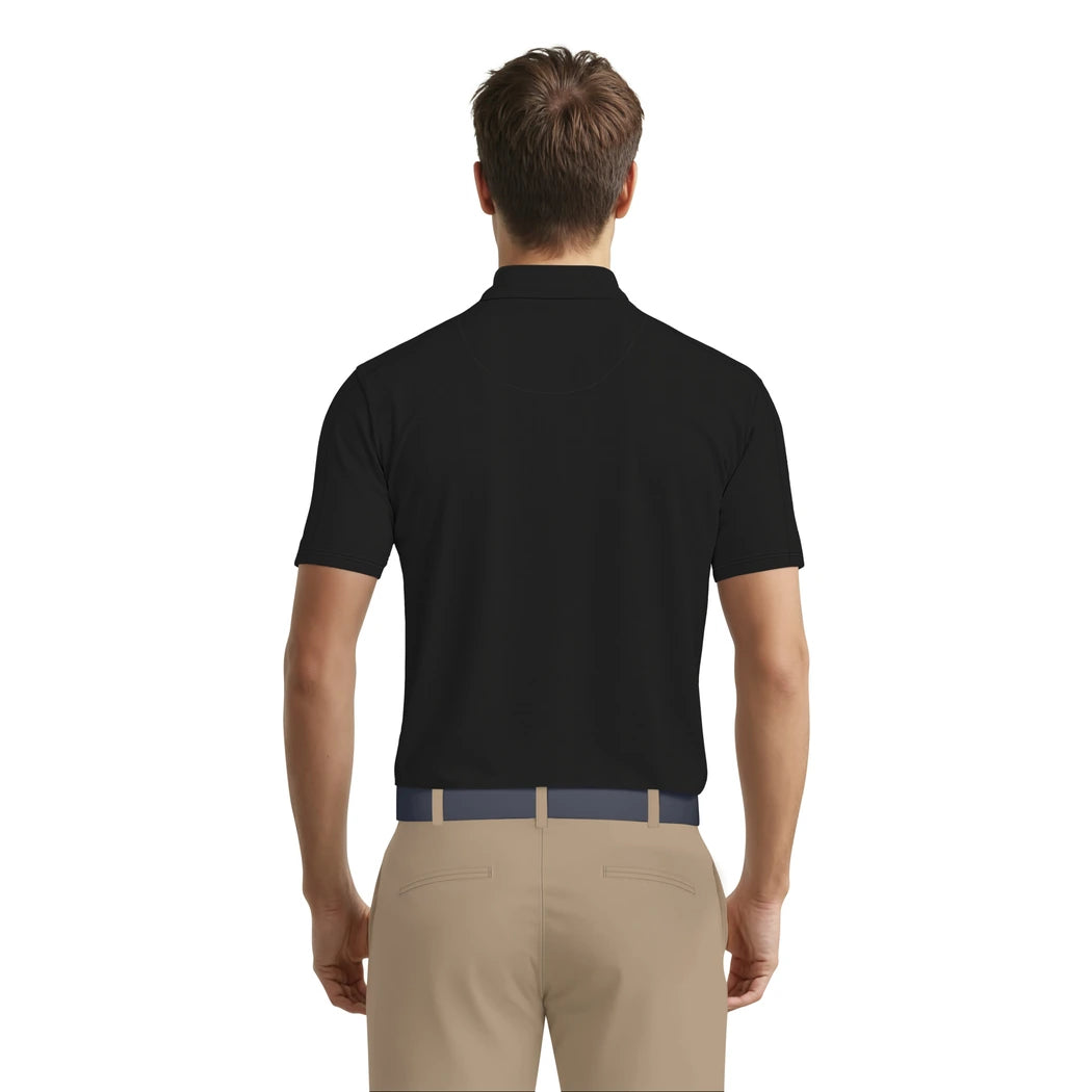 PGA Tour Solid Cooling Pique Herre Sort