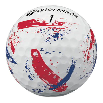 TaylorMade SpeedSoft Ink Golfball Blå/Rød