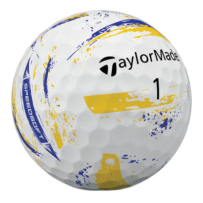 TaylorMade SpeedSoft Ink Golfball Gul/Blå
