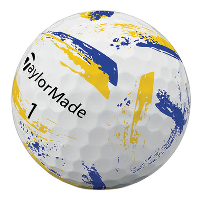 TaylorMade SpeedSoft Ink Golfball Gul/Blå