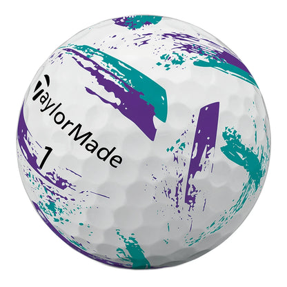 TaylorMade SpeedSoft Ink Golfball Lilla/Teal