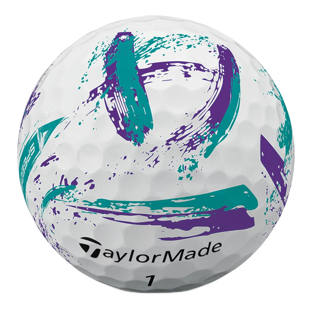 TaylorMade SpeedSoft Ink Golfball Lilla/Teal