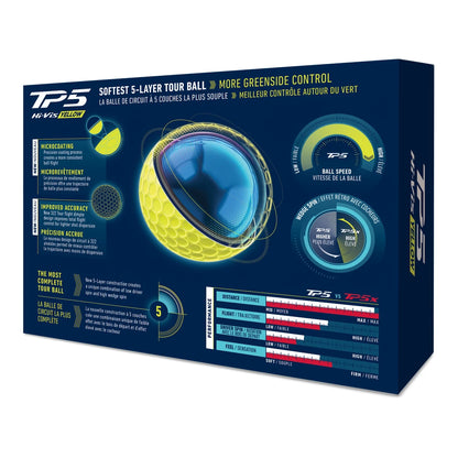 TaylorMade TP5 Golfball Gul