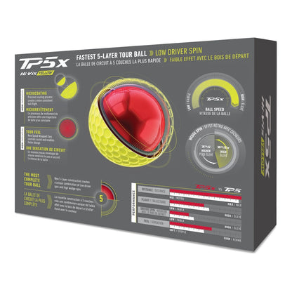 TaylorMade TP5x Golfball Gul
