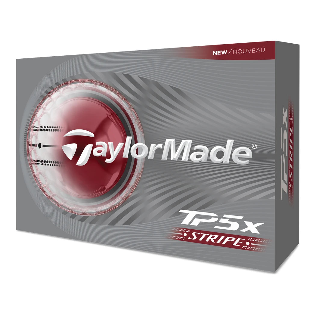 TaylorMade TP5x Stripe Golfball Hvit