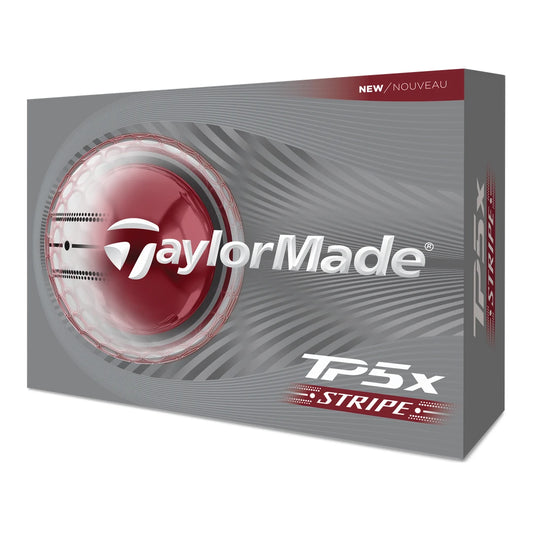 TaylorMade TP5x Stripe Golfball Hvit