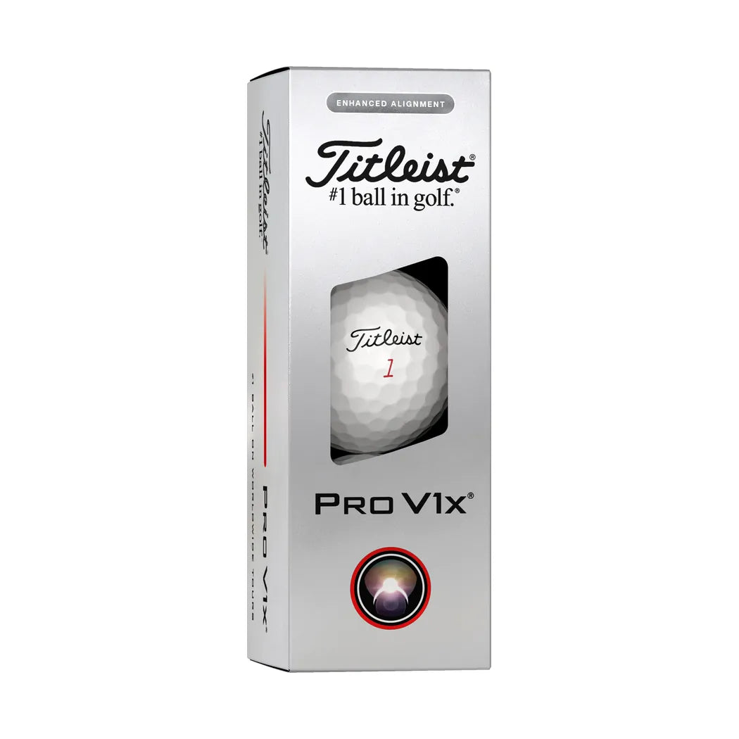 Titleist Pro V1x Enhanced Align Golfball Hvit
