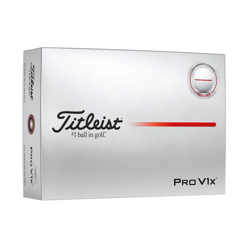 Titleist Pro V1x Performance Align Golfball Rød
