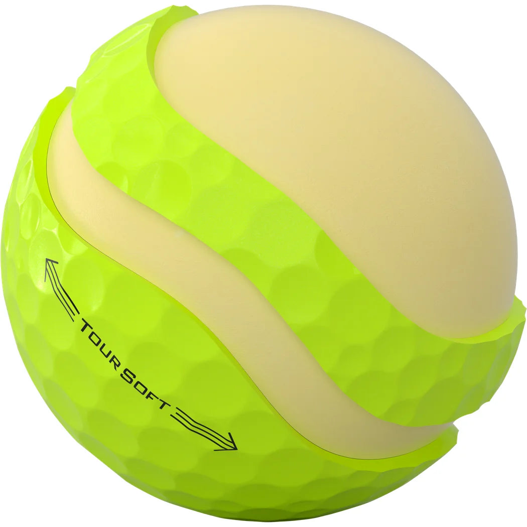 Titleist Tour Soft Golfball Gul