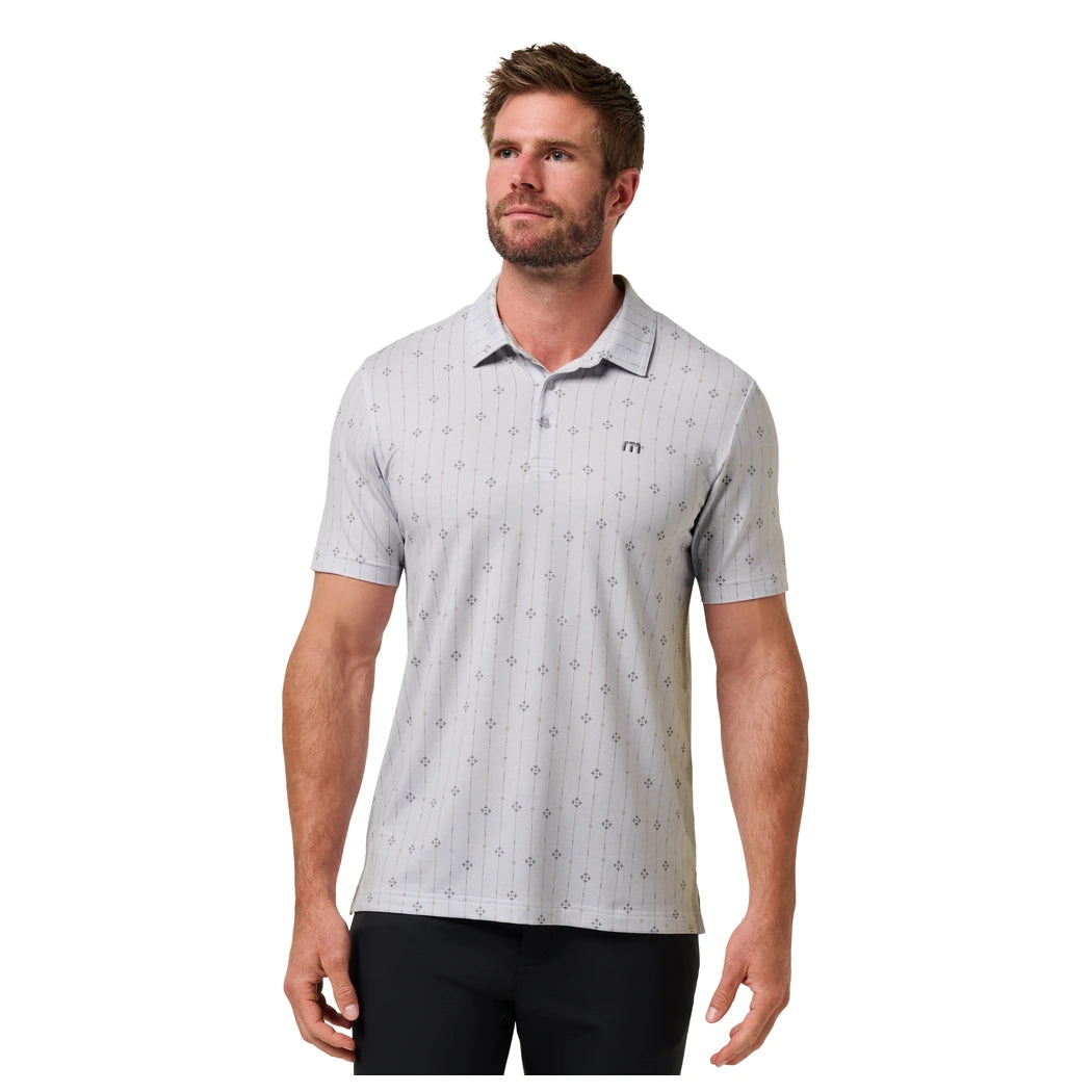 Travis Mathew Featherweight Deco Pique Herre Heather Lys Grå